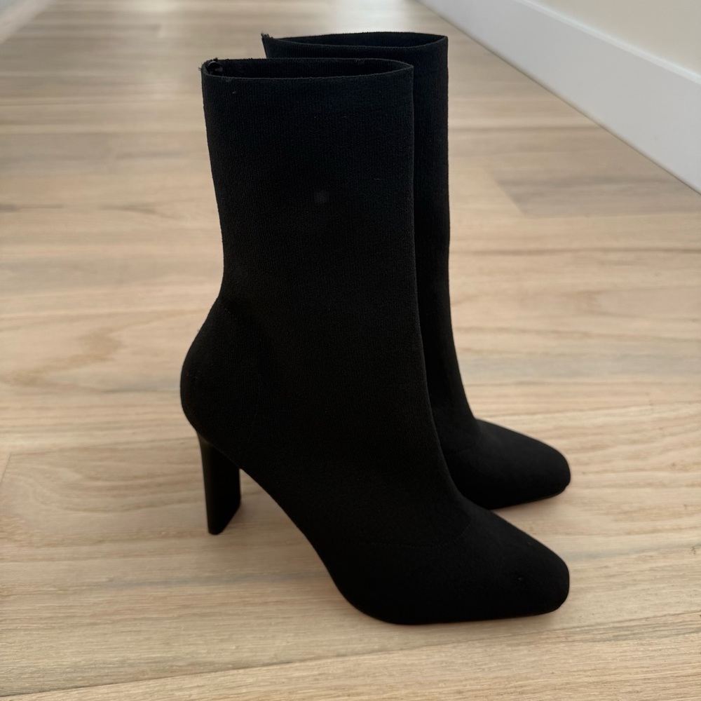 Aldo Faelora Luxe Womens 4" Ankle High Heeled Slip On Boots Black Size 10